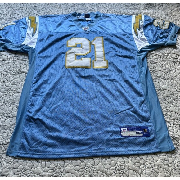Reebok SD Chargers Mens  Ladainian Tomlinson Powder Blue Jersey Sz 56 Stitched - Picture 5 of 16